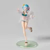Action Toy Figures 22cm Beach Swimwear Blue Haired Girl Anime Figure Rem Twins Action Figur Rem Figur Collection Model Doll Toys Y240516
