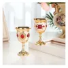 Wine Liquor Goblet Glasses Alloy European Beer Cup 10oz Shot Glass Home Decorations Party Cadeau 0413