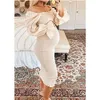 Maternity Photoshoot Daily Wear Elasticity Women Summer Off Shoulder Cotton Vintage Elegant A Line Long Dresses