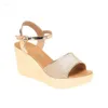 Sandalen Small S 32-43 8 cm maat comfortabele hoge hakken echte lederen schoenen 2024 Zomer damesplatform Wedges Kantoor Beach Mom Sandaal Heel Shoe Women 'Wedge D 64af