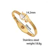 Bangle 2024 Design Opal Geometric Open Bangles&bracelets For Women Fashion Brand Jewelry Delicate Zircon Bangles