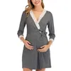 Vestidos de maternidad vestidos de lactancia ropa de maternidad 3/4 vestidos de embarazo de manga para el hospital y240516