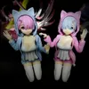 Action Toy Figures Twin Lovely Girl 13cm Kneeling Girl Anime Figure Rem Action Figures PVC Kimono Girl Doll Collection Gift Toys Y240516