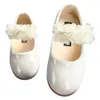 Walking Kids Pu Leather Big Flower Princess Party Wedding Child Girls Dance Shoes Anti-Slip Casual Sneaker L2405 L2405