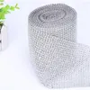 Dekorativa blommor 1 st 900 cm 12 cm diamantmask bling wrap band roston rullband tyll kristall kaka bröllop dekor leveranser6zhh195