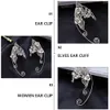 Elf Ear Cuffs Elven Earrings Hollowed Aluminum Ear Clip Wedding Accessories Cosplay Fairy Eardrop for Women Girls Party 240516