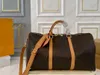 Designer Duffle Bag Classic Velho Viagem de Flores Viagem Couro