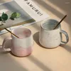 Keukenopslag Noordse stijl Ins Marble Ceramic Mug Water Cup Milk Coffee Office Heren- en damesbekers