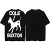 Designer Men's T-shirts Cole Buxton Summer Summer Spring broderie lâche vert gris blanc noir t-shirt Men Femmes Slogan classique de haute qualité