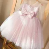 Girl's Dresses Girls polka dot dress elegant princess wedding dress childrens dress girls birthday party sheer dress 4-10 Yrs Vestibus WX