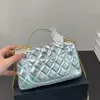 Real Leather Metal Handle Women Luxurys Designers Väskor axelväska Handväskor Messenger Chain Bag Koppling Flap Crossbody Wallet Lady Clutch Fortune Bag 20m