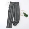 メンズスリープウェアBramd Comfy Autumn Gym Sport Long Pounsers Pajamas Drape M-2XL Pants Polyester Solid Color Women