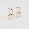 Fonctionneurs de mode Gold Moucles d'oreilles coeur Design de luxe Studes de luxe Top Quality Gold Couleur de style simple Engagement en laiton Boucle d'oreille