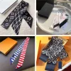 Classic Design Silk Scarves for Women, Luxury Fashion Headscarves, Designer Ties, Thin Hair Scarves