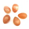 Decorative Figurines Drop 1PC Natural Orange Selenite Egg Stone Polished Gypsum Crystal Shape Gemstone Stones And Crystals