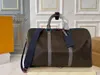 Designer Duffle Bag Classic Velho Viagem de Flores Viagem Couro