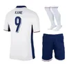 2024 Kids Football Kits Engelands voetballen Jerseys Saka Foden Bellingham Rashford Engeland Kane Sterling Grealish National Team voetbaljersey kit