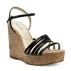 dames dames 2022 echt leer 16 cm wig hakken sandalen zomer slip-on trouwjurk gladiator schoenen smal band gesp buckle cork euro-Amerikaanse maat 34-46 dc20