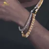 Projektant Bransoleta łańcucha Moissanite Mężczyzna Kobiety D VVS Diamond 6 mm Hip Hop Party Biżuter