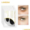 Eye Care New Lanbena 24K Gold Mask Collagen Patches Anti Dark Circle Puffiness Bag Fuktande hud 6 färger Drop Delivery Health Bea Otlzf