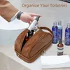 Large Capacity Women Travel Cosmetic Makeup Bag Portable Men Leather Toiletry Shaving Storage Bathroom Wash Bag Multifunctional 240515
