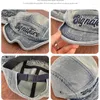 Ball Caps American Retro myted litera dżinsowa haft krótki brzeg baseballowy mężczyźni i kobiety wszechstronna miękka krawędź Hip Hop Hat