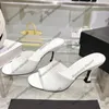 Womens Slingbacks Sandals Stiletto Heels 7.5cm Slippers Designer Slip On Wedding Shoe Ladies Casual Shoe Classic Black White Khaki Leisure Shoe Luxurys Flip Flops