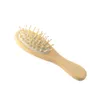 Saç düzleştirici fırça ahşap saplı çelik dişler masaj saç fırçası kafa bakımı tarak rahatlatıcı ahşap tarak cepillo alisador de pelo stijltangborstel