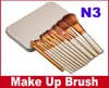 N3 Professional 12 PCs Cosmético Faciais Ferramentas de Brush Brushes Set Kit com caixa de varejo barato 9836303