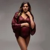 Cekins propors Bodysuit Boho Phoese Shoot Bodysuits w ciąży Kobieta kombinezon dla fotografii