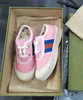 Top baby sneakers schattige roze canvas schoen niet-slip zool voor kinderen designer schoenen maat 26-35 herfst kleurrijke streep meisje schoen nov15