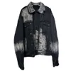 Paris B Home S Correct High Version OF Spoof Graffiti Denim Jacket For Both Men And Women Hand Washed Polished