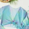 Sukienki robocze DPSDE 2024 TOW barwione gradientowe mody mody Egzotyczne bikini klimatyczne seksowny czteroczęściowy zestaw