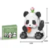 BLOCKS KREATIV DIY Utvärdering av söta djur Mini Chinese Style Animal Panda Building Blocks Education Boy Toys Childrens Model Building Blocks WX