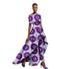 Ankara Traditionella afrikanska kläder för kvinnliga kyrkklänningar för kvinnor och långa byxor Set originalitet Kvinnor PASTS Passar WY1364