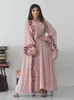 Vêtements ethniques Robe musulmane Maroc Abaya Kaftans Murbe à mousseline Robes de soirée pour femmes Dubaï Turquie Islam robe Femme Long Vestidos 2022 T240515