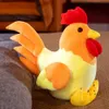 Trevlig 1 st simulering plysch leksaker fyllda mjuka kycklingdockor djurfjäderfä kudde rolig hem kudde dekor födelsedag present