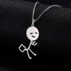 Grappige scheten stickman kettingen voor vrouwelijke mannen mode hiphop roestvrijstalen hanger ketting sieraden verjaardagscadeaus