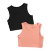 Zomermeisjes ondergoed mouwloze shirts voor kinderen t-shirts jazz baby tanktops kinderen camisoles peuter peuter undershirts kleding l2405