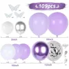 Feestballonnen Qifu Purple Butterfly Balloon Garland Arch Kit Verjaardagsfeest Decor Kids Wedding Party Ballonnen Baby Shower Decor Latex Baloon