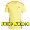 Women girl 2024 Colombia Away Soccer Jerseys FALCAO JAMES home football shirt CUADRADO National Team Camiseta de futbol maillot uniform 2025