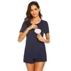 Sono Sleep Lounge Summer Breakfeeding Pijamas Maternidade Maternidade Lactação Feeding Use Enfermagem Sleepwear D240516