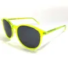 Klassische Marke Retro Yoisill Sonnenbrille SL106 Surf 003 Clear Neon Yellow Frames Schwarze Objektive