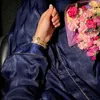 Etniska kläder satin öppen abaya kimono muslim