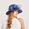 女性のための広い縁の帽子の夏フラワーメッシュサンシェード帽子休暇ビーチブリムサンプロテクションソンブレロスデマージャー
