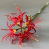 Decoratieve bloemen Mooie Higanbana Flower Branch Silk Fake Artificial Higan For Wedding Home Garden Decor Flores Artificiales