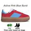 Vet platform ontwerper Casual schoenen Cream Collegiate Green Pink Gum White Black Women Sports Trainers topkwaliteit mode suède lederen bord-vormige sneakers vrouw