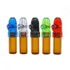 Taşınabilir Plastik Cam Snuff Şişesi Mermi Kutusu 53mm 67mm 82mm Yükseklik Plastik Borular Snuff Pot Medicine Box Sigara Aksesuarları