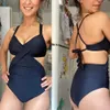 Jednoczęściowy strój kąpielowy dla kobiet bez pleców koronki w górę głębokie v szyja seksowne body Bikini plażowe kostium kąpielowy SKWOROWY Kobieta 240516