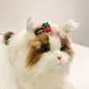 Hundkläder Youzi 1 Set Pet Christmas Hair Clips Headgear Xmas Grooming Accessories for Birthday Party Gift